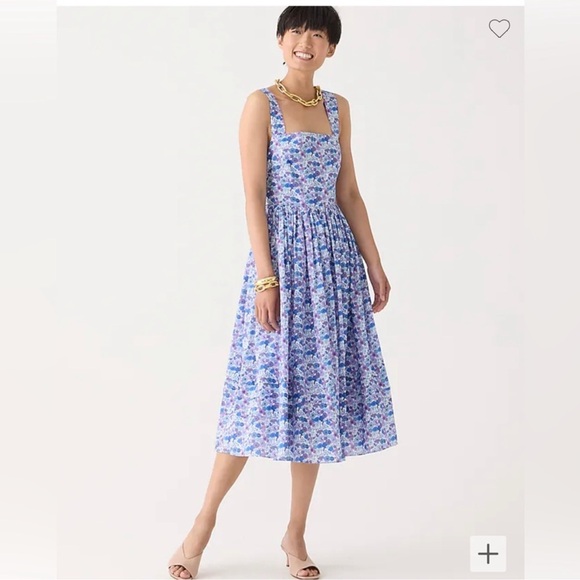 J.Crew NWOT Liberty fabric 💯 percent cotton w/pockets & adjustable straps sz16 - Picture 2 of 10